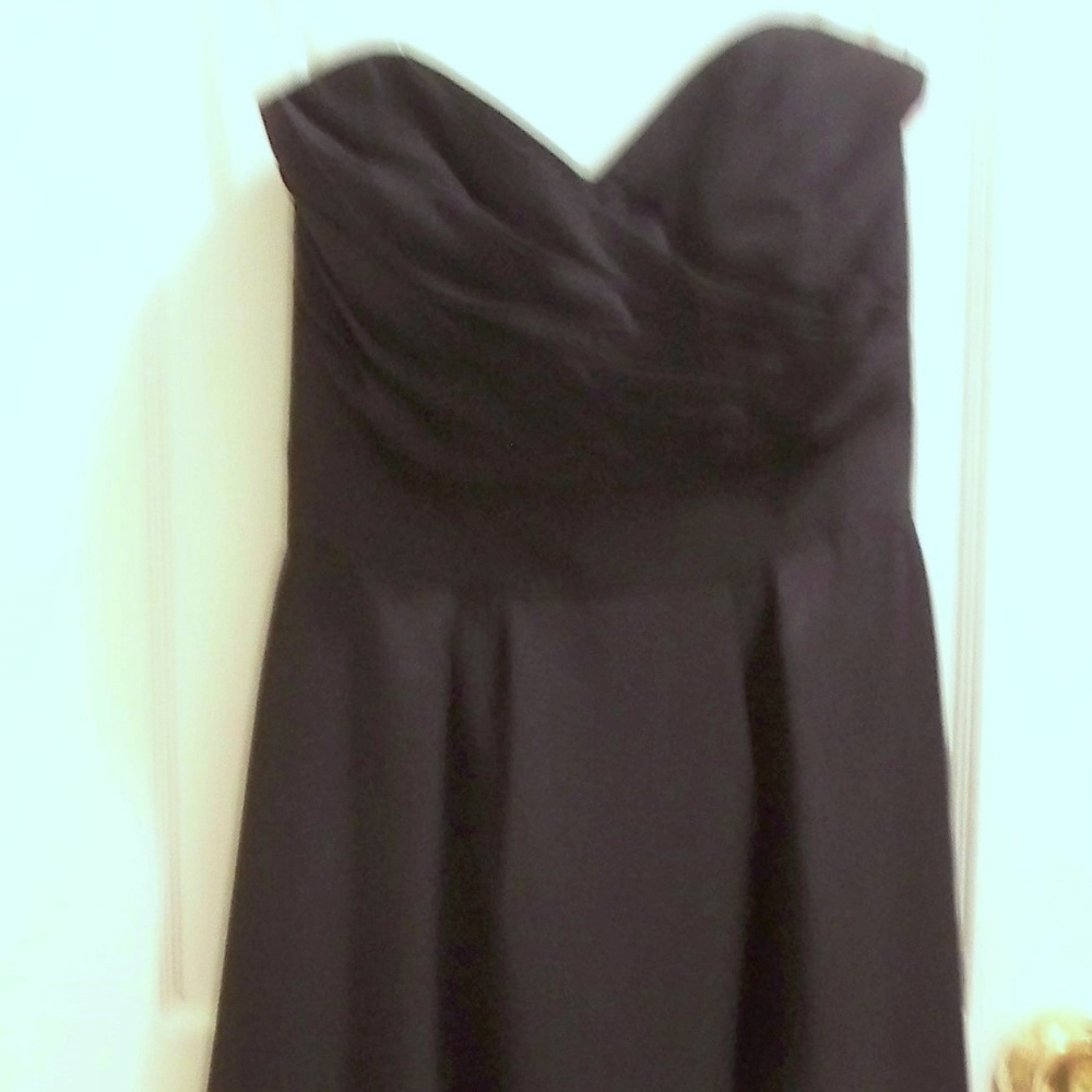 Jasmine strapless blk formal Sz 0 detailed bodice